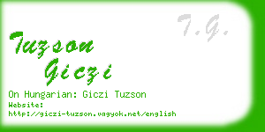 tuzson giczi business card